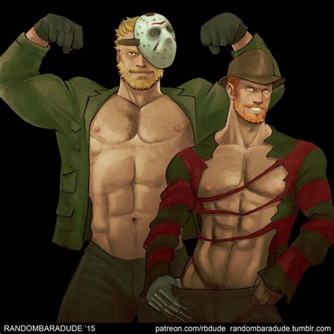 Rule 34 Freddy Krueger Friday The 13th Gay Horror Jason Voorhees Male Male Only Mask Muscular