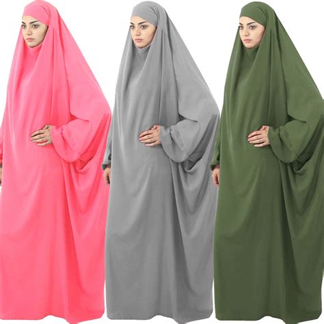 Vestido De Oración De Una Pieza Para Mujer Musulmana Abaya Hijab Caftán Islámico Prenda De