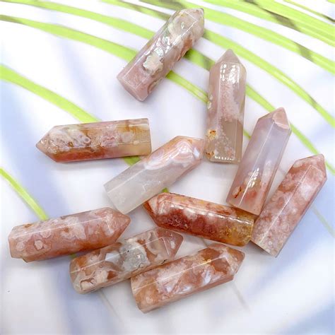 Natural Flower Agate Tower,small Tower,tiny Point,gemstone,healing Your