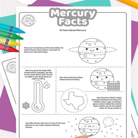 Fun Planet Mercury Facts For Kids To Print And Play Kids Activities Blog