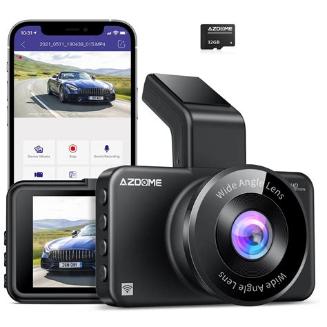 Azdome M17 Wifi Dash Cam With App 1080p Fhd Dvr Car Driving Recorder 3 Inch Ips Screen Dashboard
