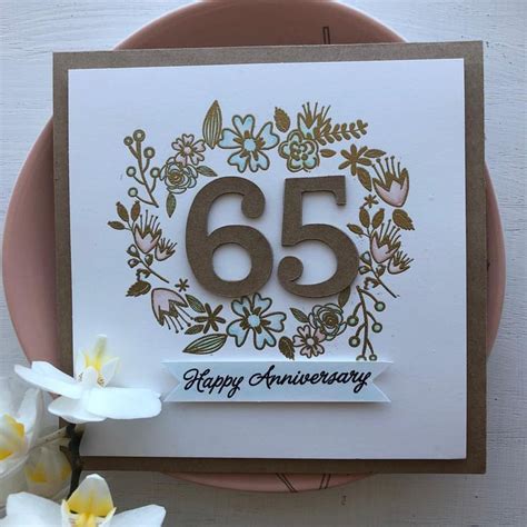 I made this special card for my husbands grandparents 65th wedding