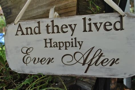 And They Lived Happily Ever After Wedding Sign Rustic Etsy