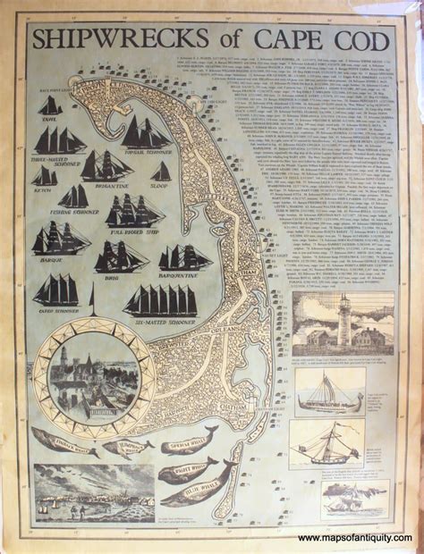 Vintage Map Of Cape Cod Cape Cod Map Pictorial Maps Map Decor Sexiz Pix