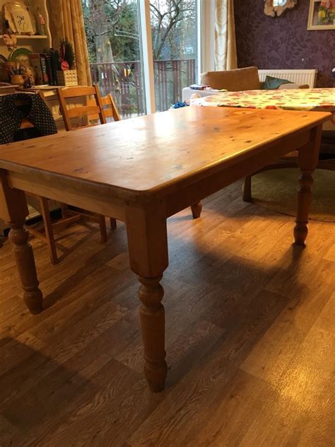 Solid Pine Farmhouse Kitchen Dining Table In Dunblane Stirling Gumtree