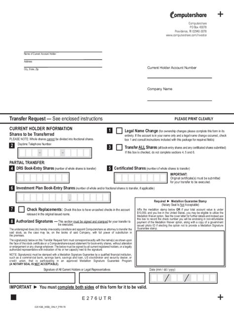 2022 2024 Form Computershare General Transfer Package Fill Online