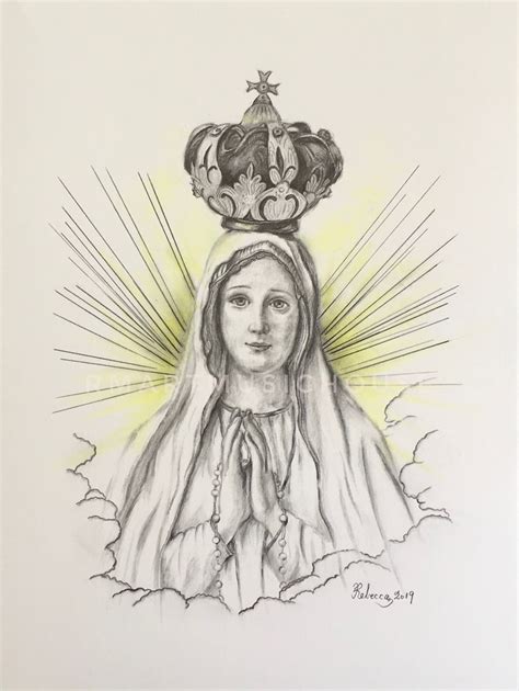 Easy Mother Mary Pencil Drawing Mary Jesus Drawing Line Catholic