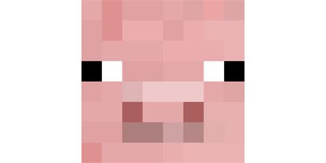 Minecraft Pig Head Pixel Art