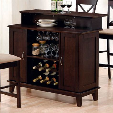 Get Price For Home Bar Unit Transitional Style Espresso Finish Wood Bar