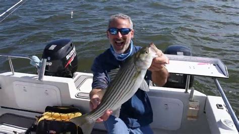 How To Fish For Striped Bass At The Chesapeake Bay Bridge Youtube