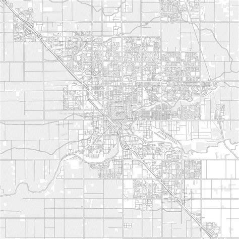 Modesto California Usa Bright Outlined Vector Map Hebstreits Sketches Map Vector Modesto