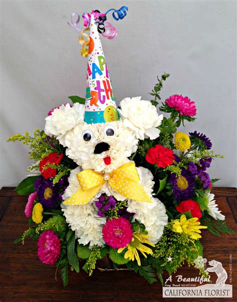 Woof Woof Happy Birthday Birthday Flower Arrangements From Abc