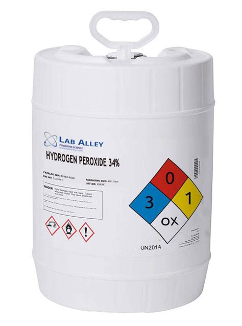 Hydrogen Peroxide Food Grade 34 Lab Alley