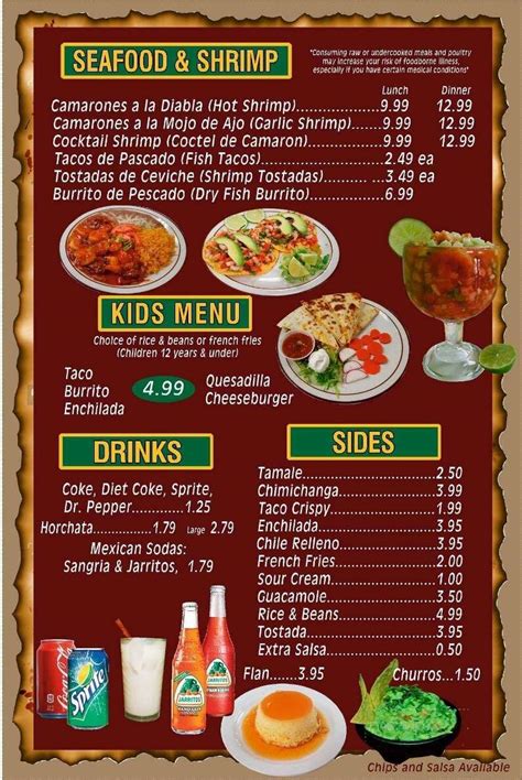 Menu Of Tacos El Dorado Grill In Emmett Id 83617