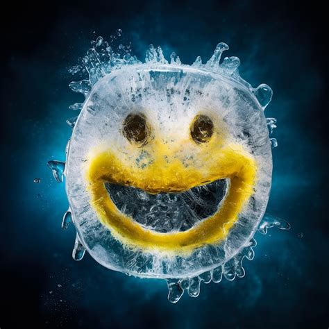 Premium Ai Image A Smiley Face Is Surrounded By Water And Is Being
