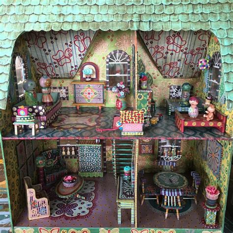 Amazing Colourful Dollhouse By The Funky Artisan Dollhouse Kits Soft