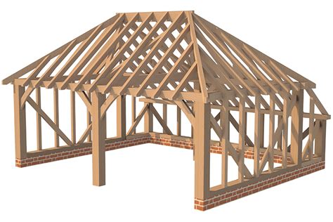 Timber Framing Of Hip Roof 22x24 Hip Roof Pavilion W Integrated