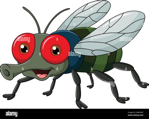 Cute Fly Cartoon Vector Illustration Stock Vector Image And Art Alamy