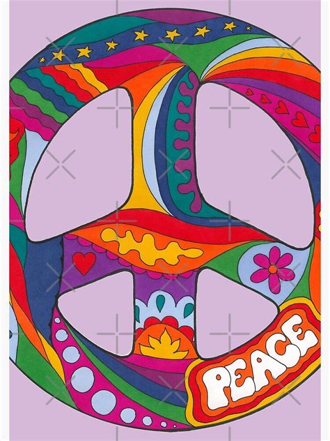Psychedelic Peace Symbol Spiral Notebook For Sale By Kelkel66 Redbubble
