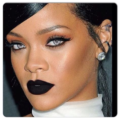 Rihanna Black Lipstick Makeup Black Lipstick Lip Colors Black
