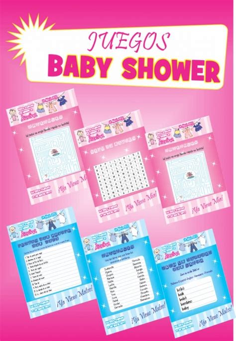 ⭐ tu fiesta para baby shower será la más divertida con este pack de juegos. Juegos de Baby Shower para imprimir | Para imprimir ...