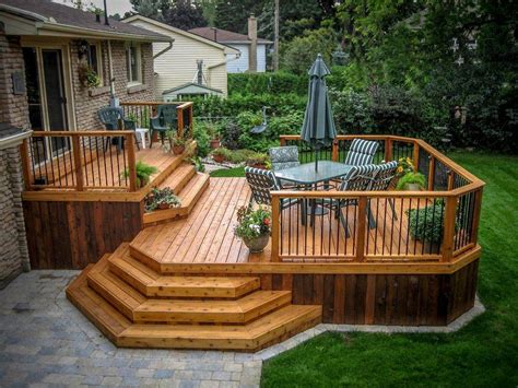 What are you waiting for? Octagonal Deck Traditional Wood Steps - House Plans | #124143