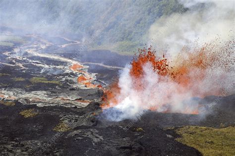 Volcanic Eruption Reunion Island Stock Image C0018943 Science