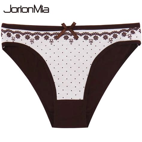 new women s cotton panties dot print girl briefs ms cotton flower underwear bikini underwear