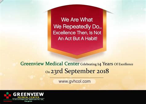 Greenview Medical Center Celebrating 14 Years Of Excellence On 23rd