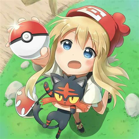 ♥ Girl Blonde Hair Blush Pokeball Pokémon Trainer