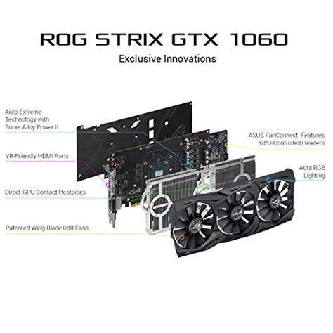 Asus Geforce Gtx 1060 6gb Rog Strix Oc Edition Vr Ready Hdmi 20 Dp 14