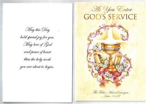 For A Priest Or Deacon Greeting Card As He Enters Gods Service