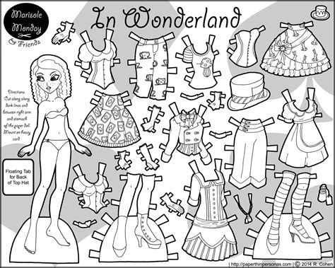 4 michael jackson coloring pages for kids; Margot in Wonderland… Printable Paper Doll to Color ...