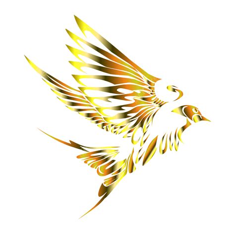 Golden Flying Birds Logo Golden Bird Flying Png And Vector With