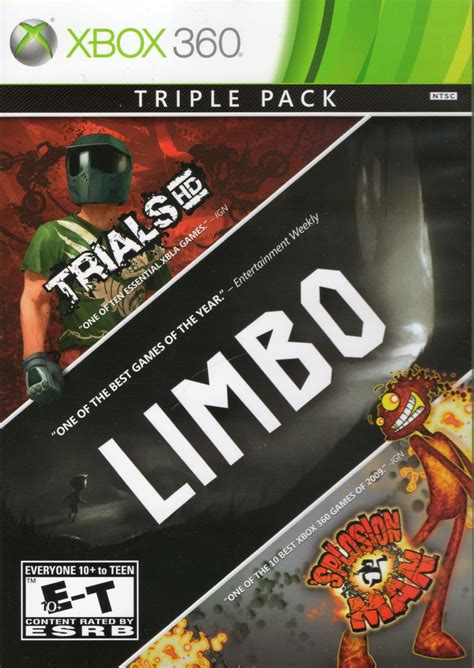 Triple Pack Trials Hd Limbo Splosion Man 2011 Xbox 360 Box Cover