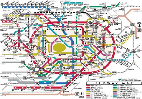 Tokyo Train Map Yamanote Line