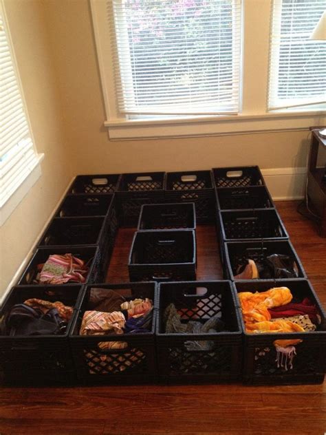 How to build a milk crate bed frame | hunker. Nine ways to repurpose milk crates in 2020 | Milk crate ...