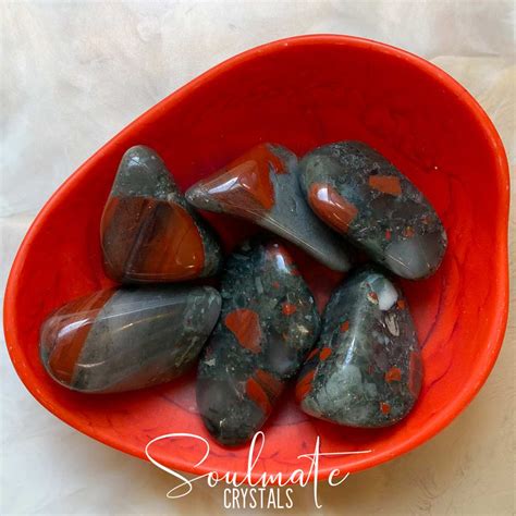 Bloodstone African Tumbled Stone Large Soulmate Crystals