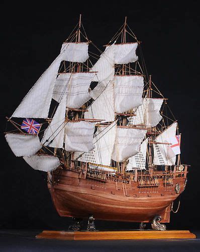 Hms Endeavour Wooden Tall Ship Model Wood Sailing Boat Ebay Model