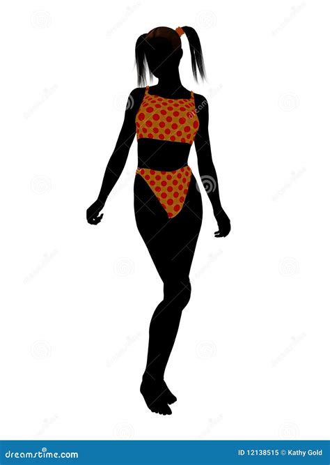Female Swimsuit Silhouette Stock Illustration Illustration Of