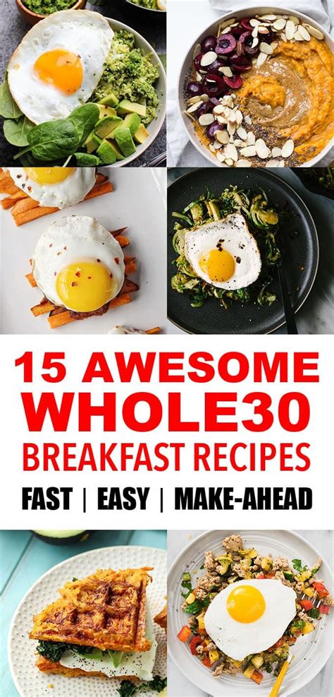 These Easy Fast Andor Make Ahead Whole30 And Paleo Breakfast Recipes