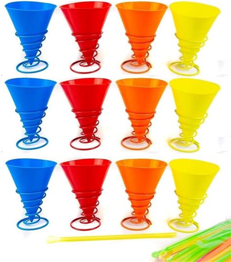 Kovot Silicone Snow Cone Cups Set Of 12 Party Pack Includes 12 Multi Color Cups