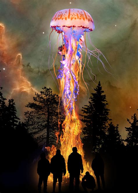 Birth Of The Fire Jellyfish Rare Digital Artwork MakersPlace