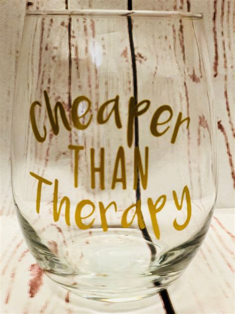Excited to share the latest addition to my #etsy shop: Cheaper than Therapy! 20.5 oz stemless ...