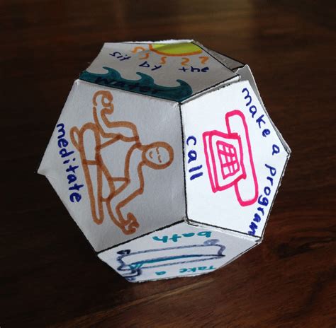 12 Sided Dice About Self Care Group Therapy Activities Counseling