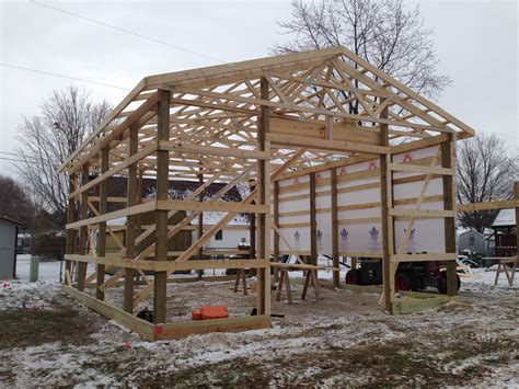 Wood Trusses Wood Truss Pole Barn Homes Post Frame Building