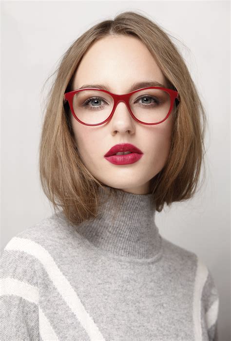 Red Glasses Очки Женщина Женский повседневный стиль