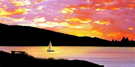Sunset Sails Digital Art By Vicki Lea Eggen Fine Art America