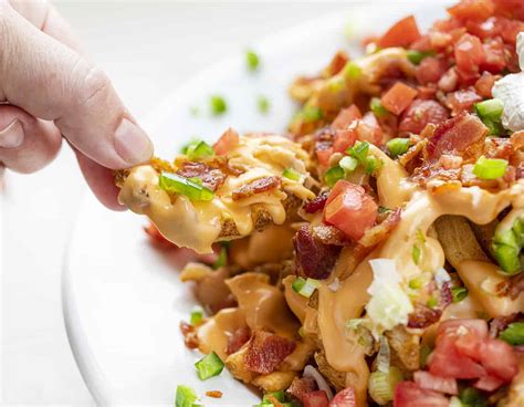 Homemade Cheesy Waffle Fry Nachos I Am Homesteader