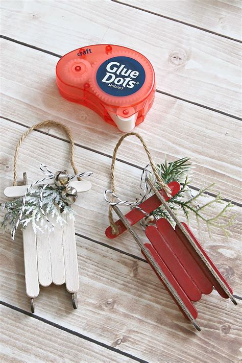 Handmade Christmas Ornaments Popsicle Stick Sleds Clean And Scentsible